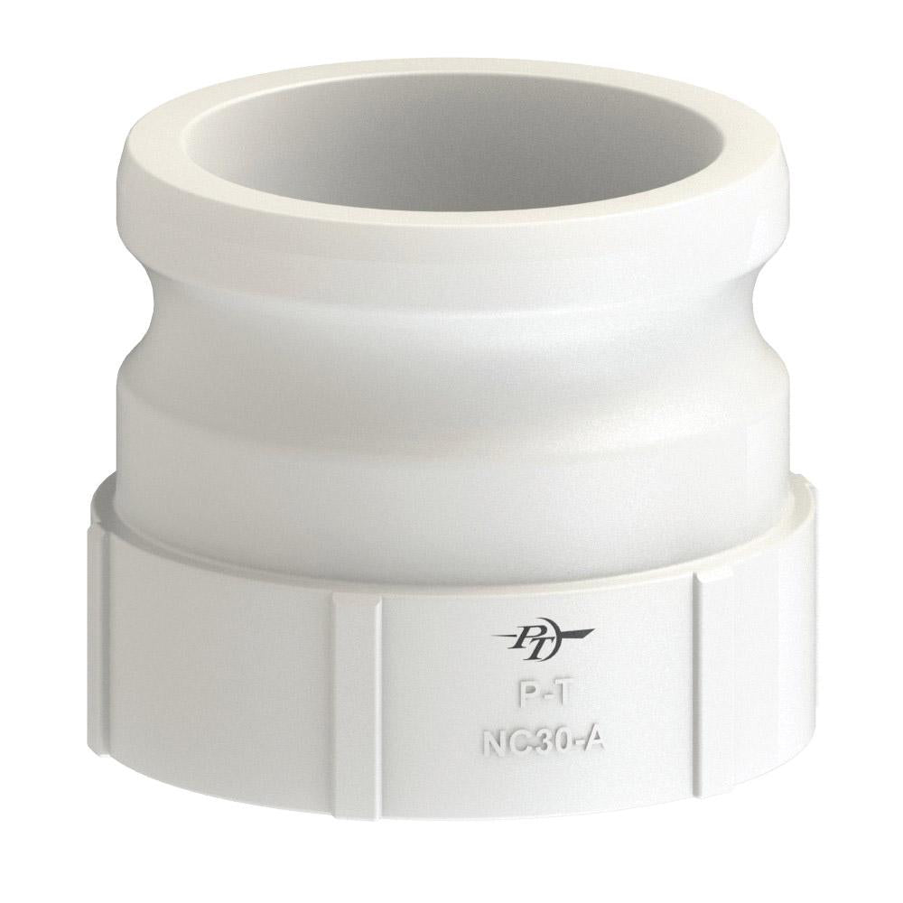 2770110 (10A) by PT-Coupling | Cam & Groove Adapter | Type A | 1" Adapter x 1" Female NPT | Food Grade Polypropylene