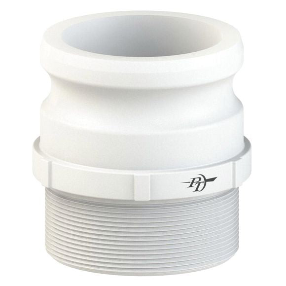 2770610 (10F) by PT-Coupling | Cam & Groove Adapter | Type F | 1" Adapter x 1" Male NPT | Food Grade Polypropylene