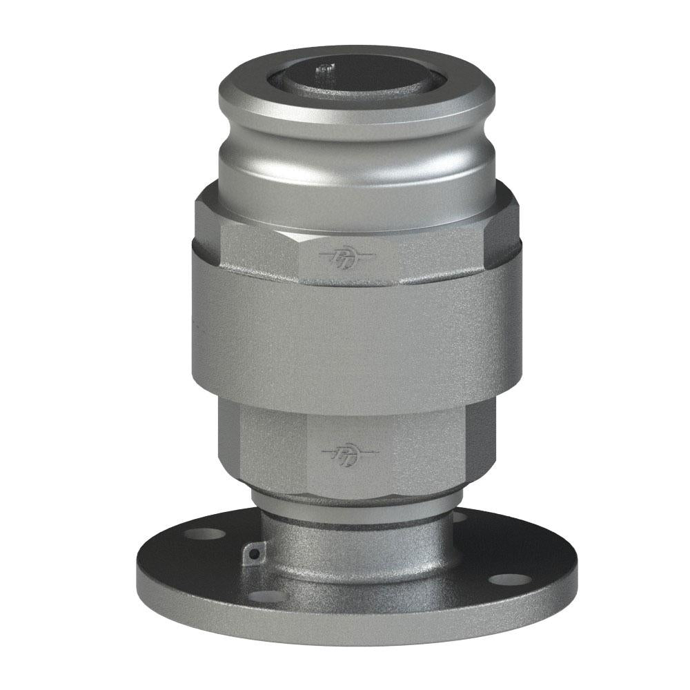 47000230V (MD20PFA) by PT-Coupling | MAXI-DRY® Dry Disconnect Adapter | 2" Adapter x 2" Pipe Flange | Stainless Steel | Viton Seal