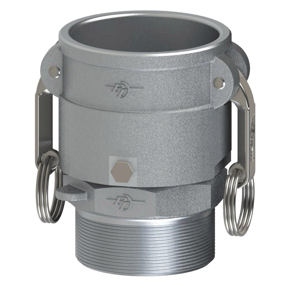 60192000 (20ASV) by PT-Coupling | Swivel Cam & Groove Adapter | Type BSV | 2" Swivel Coupler x 2" Male NPT | Aluminum | Viton Seal
