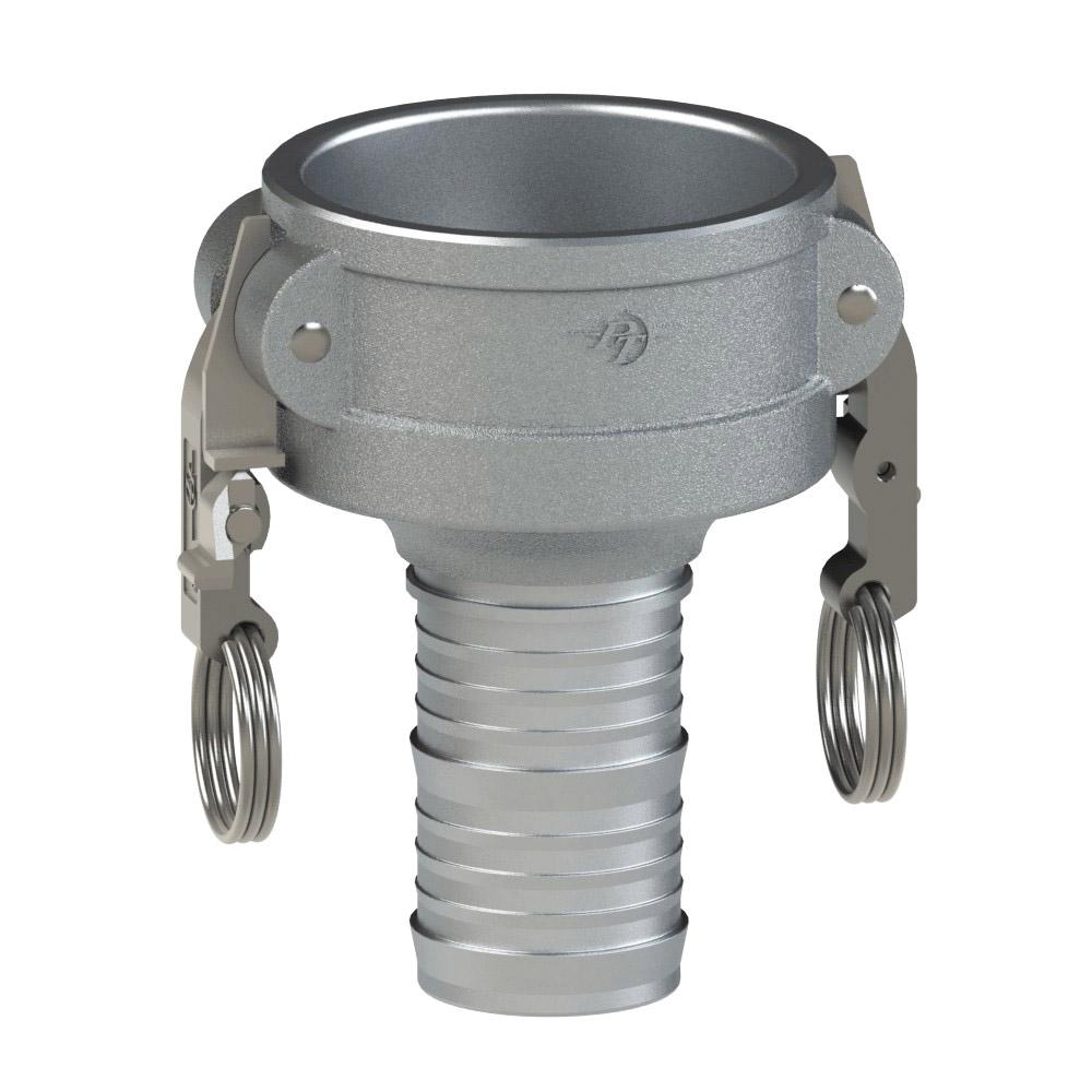 60223020L2 (30X20C SLII) by PT-Coupling | STA-LOK® II Reducing Cam & Groove Fitting | Type C | 3" Coupler x 2" Hose Shank | Aluminum | Buna-N Seal