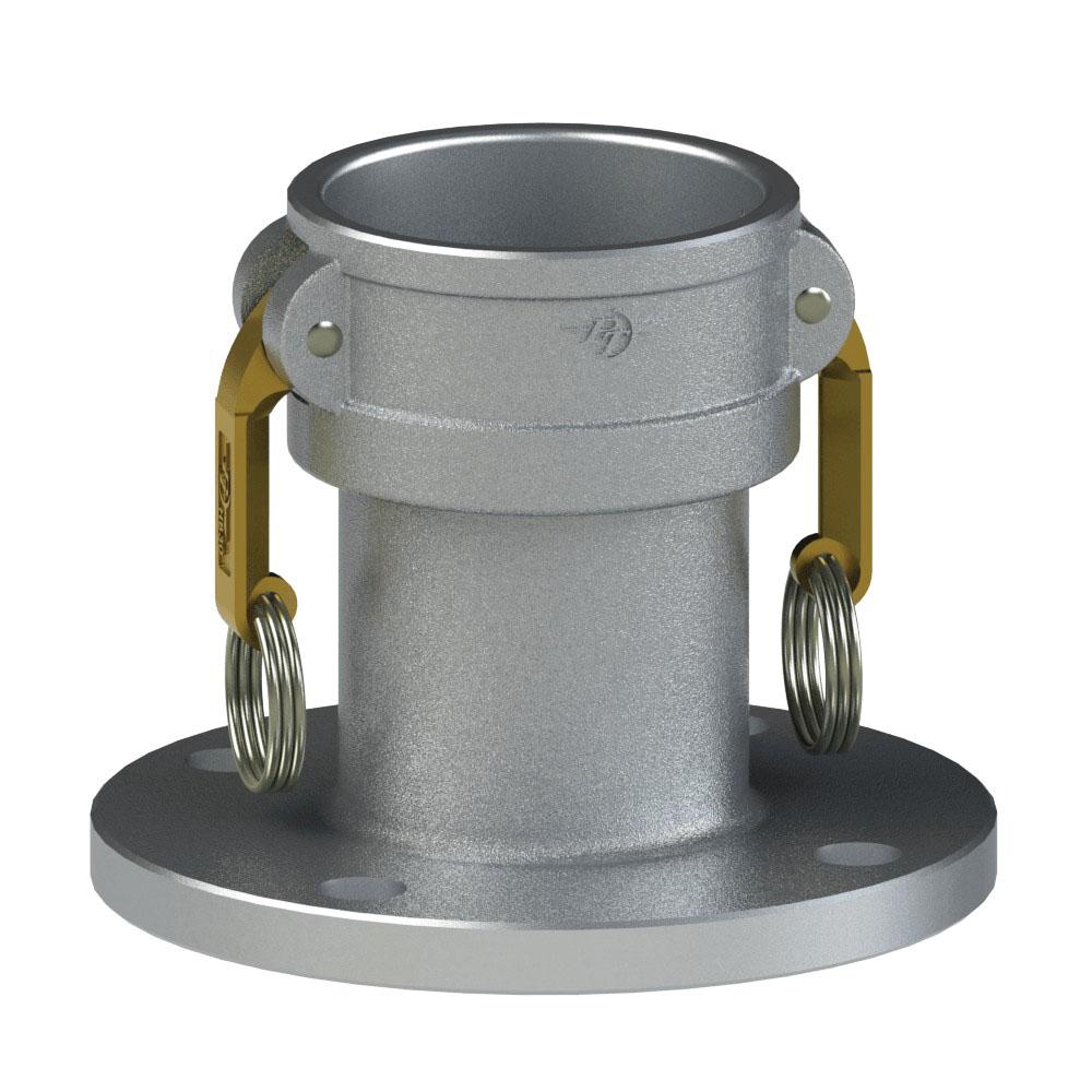 60549000 (PF100C) by PT-Coupling | Cam & Groove Adapter | Type PFC | 10" Coupler x 10" 150# Pipe Flange | Aluminum/HB