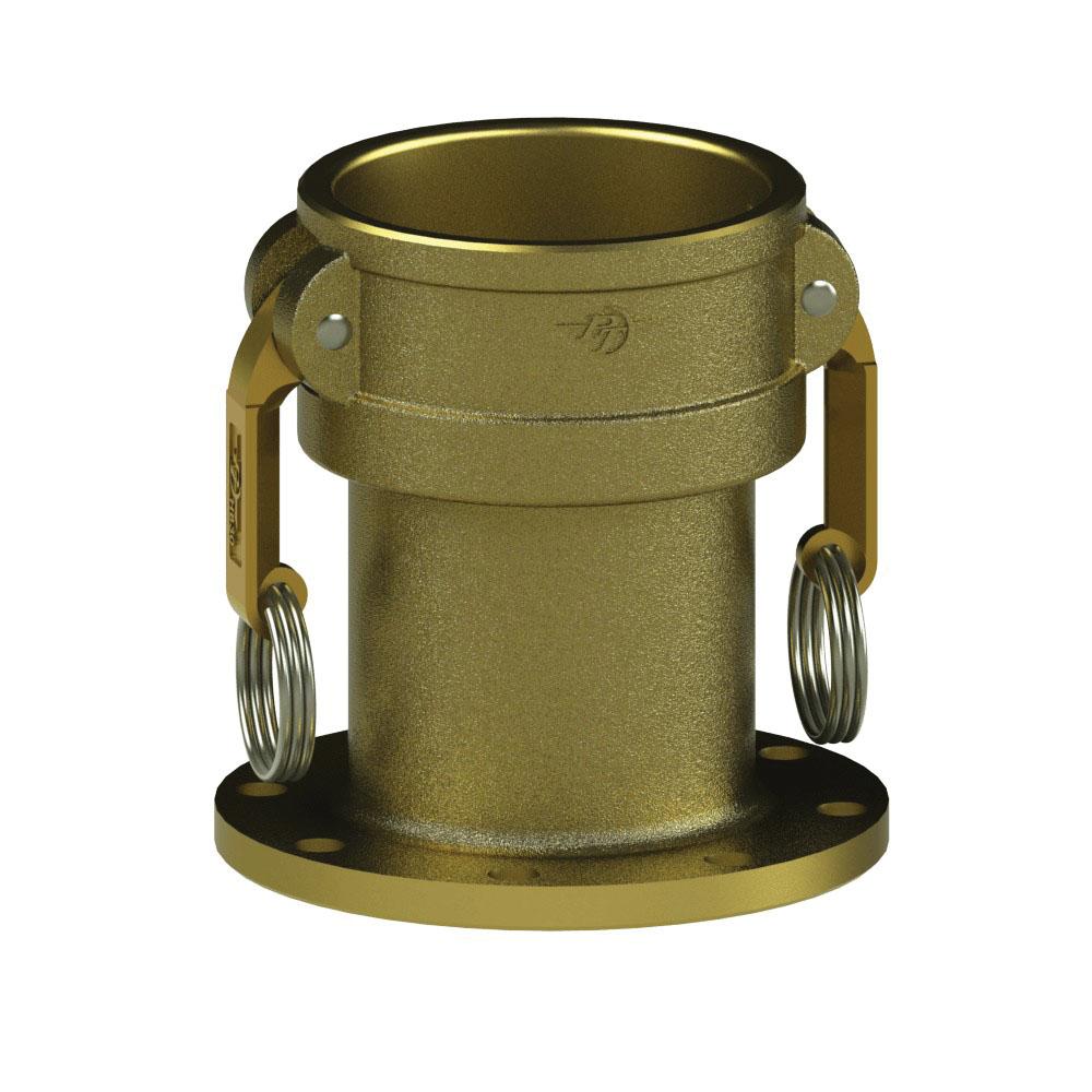 62584000 (TTF40C) by PT-Coupling | Petroleum Handling Cam & Groove Adapter | Type TTFC | 4" Coupler x 4" TTMA Flange | Brass