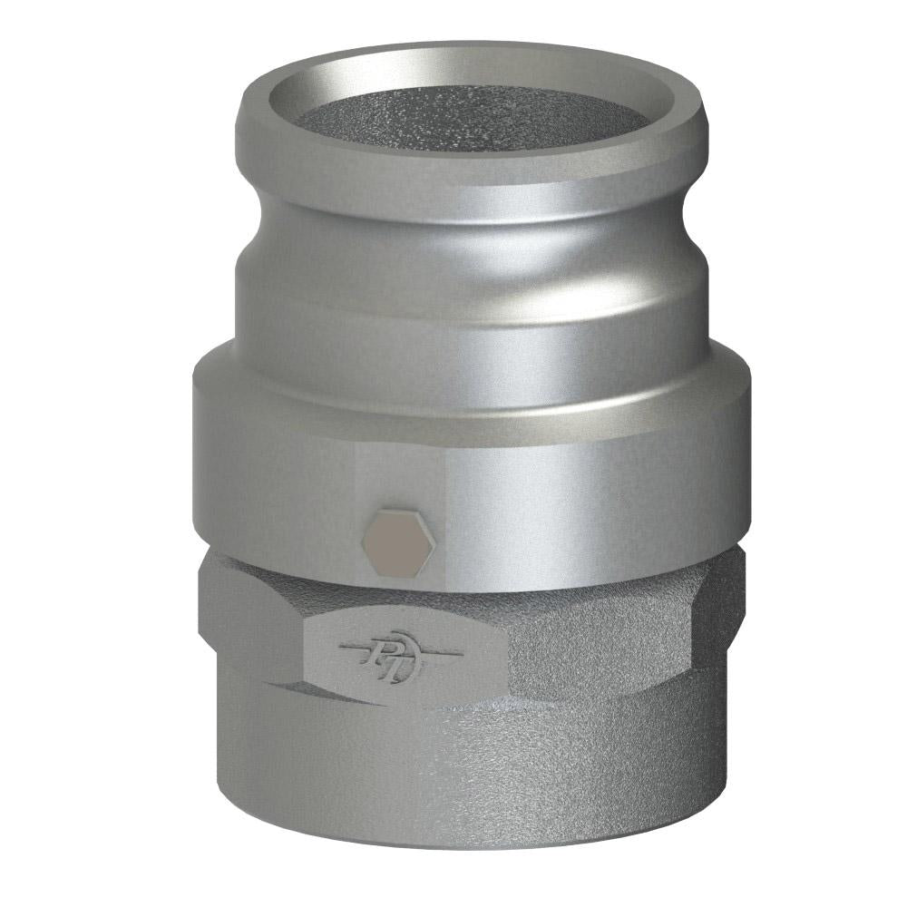 64152000 (20ASV) by PT-Coupling | Swivel Cam & Groove Adapter | Type ASV | 2" Swivel Adapter x 2" Female NPT | 316 Stainless Steel | Viton Seal