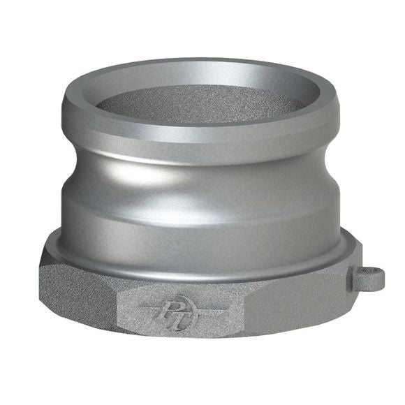 1400140 (40A) by PT-Coupling | Cam & Groove Adapter | Type A | 4" Adapter x 4" Female NPT | 316 Stainless Steel