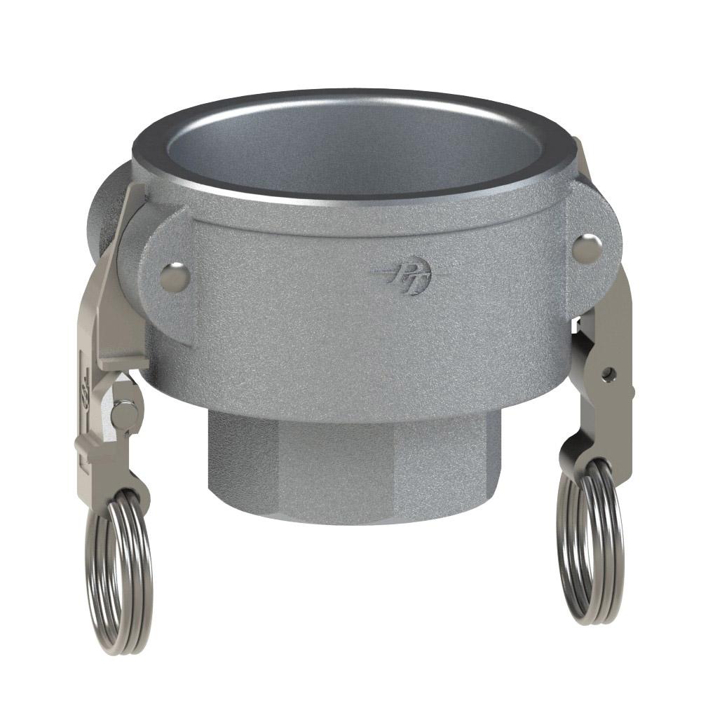 64203020L2 (30X20D SLII) by PT-Coupling | STA-LOK® II Reducing Cam & Groove Adapter | Type D | 3" Coupler x 2" Female NPT | 316 Stainless Steel | Buna-N Seal