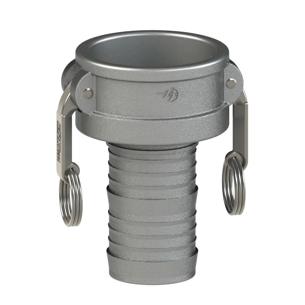 64222015 (20X15C) by PT-Coupling | Reducing Cam & Groove Fitting | Type C | 2" Coupler x 1-1/2" Hose Shank | 316 Stainless Steel | Buna-N Seal
