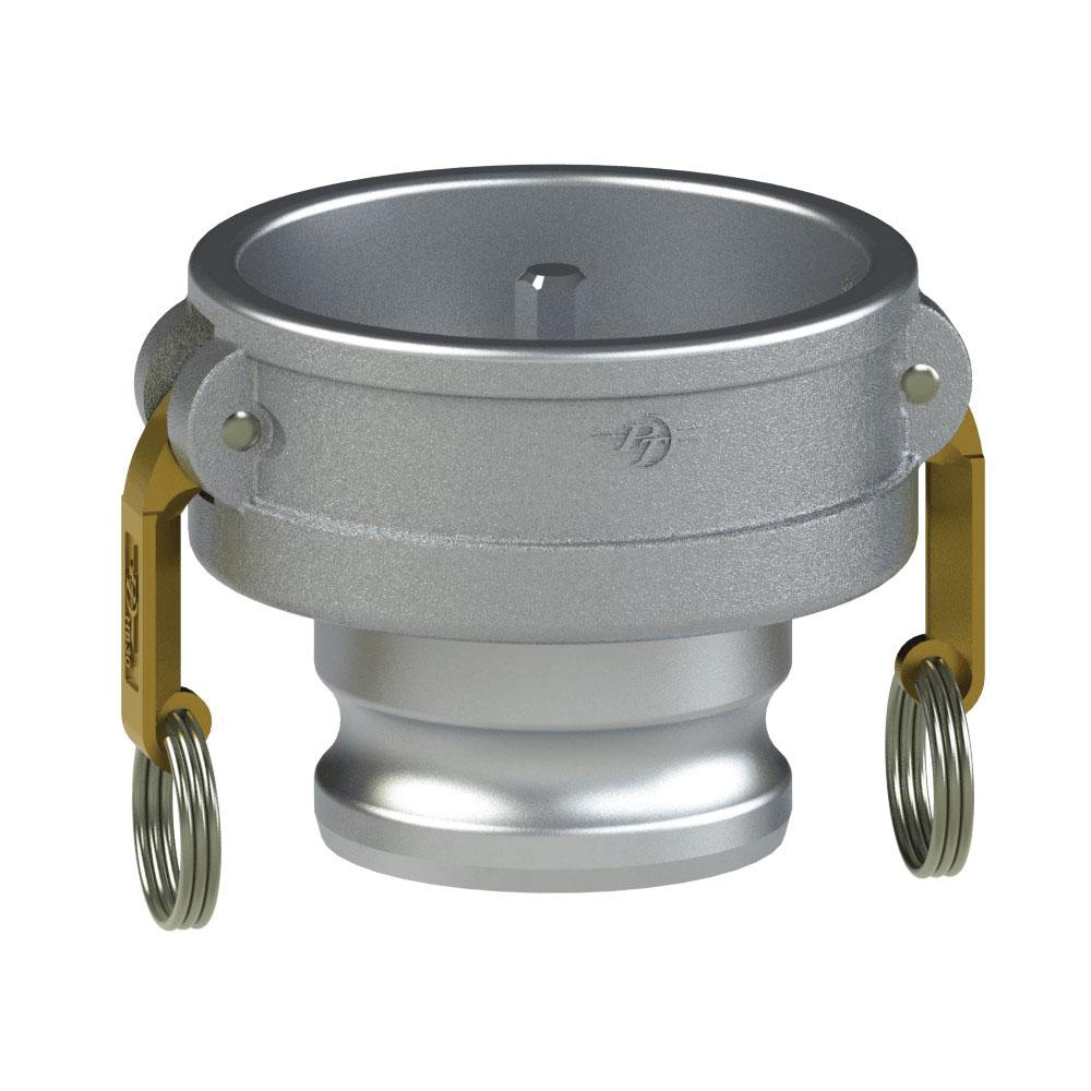 87264030SP (40CX30ASP) by PT-Coupling | Petroleum Handling | Vapor Recovery Reducing Coupler | 4" Coupler with Pushrod x 3" Adapter | Aluminum