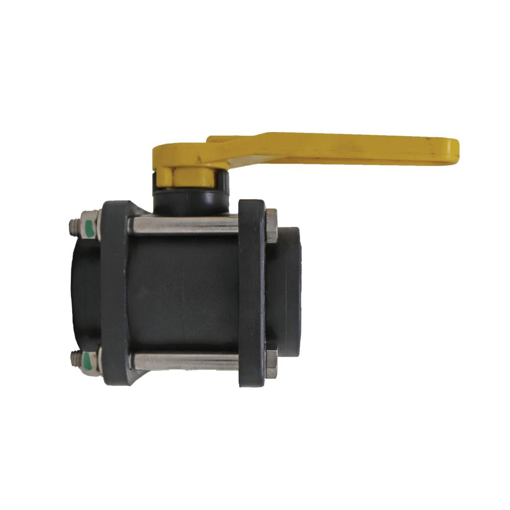 90000211 (10FP) by PT-Coupling | Bolted Ball Valve | Full Port | 1" Female NPT x 1" Female NPT | Polypropylene