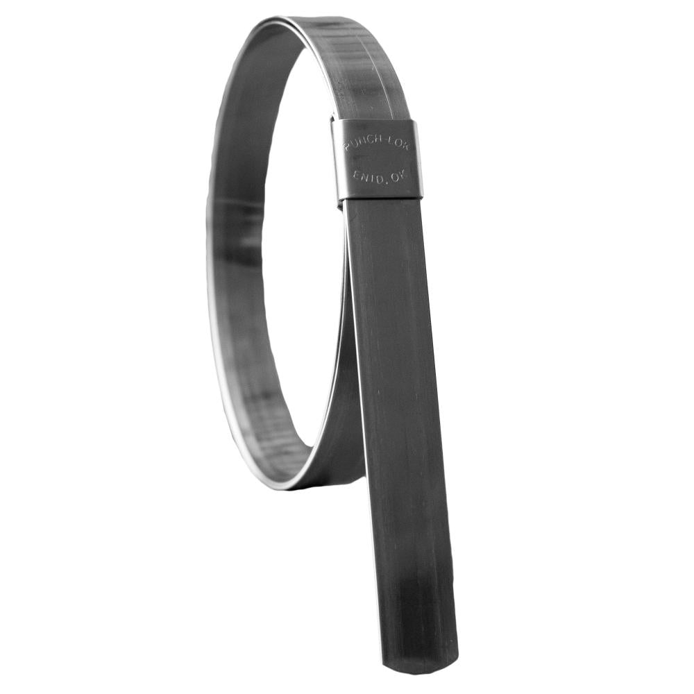 P163200 (BP32) PUNCH-LOK® by PT-Coupling | Pre-Formed Punch-Type Clamp | 8" Clamp ID | 5/8" Band Width | Galvanized Carbon Steel | 100 Pieces/Box (Bulk)
