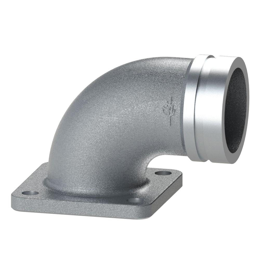 SPS100048 by PT-Coupling | Fitting for Safety Pumping Systems | SPS30VGX | 90° Elbow | Flange x Groove End (Vane Crossover) | Aluminum