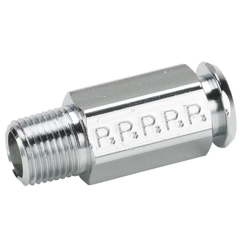 391P-4-2 by Parker | Poly-Tite Fittings | Coupler Body | 1/4" Insert Diameter x 1/8" Male Pipe Thread | 1/2" Hex | 1.29" Length | Straight | Chrome Plated Brass | Pack of 5