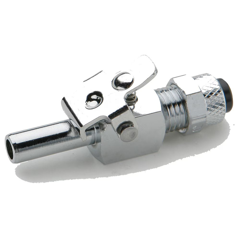 393P-6-6 by Parker | Poly-Tite Fittings | Through Type Insert | 3/8" Tube Size x 3/8" Insert Diameter x 1/2" Thread | 1/2" Square | Straight | Chrome Plated Brass | Pack of 5