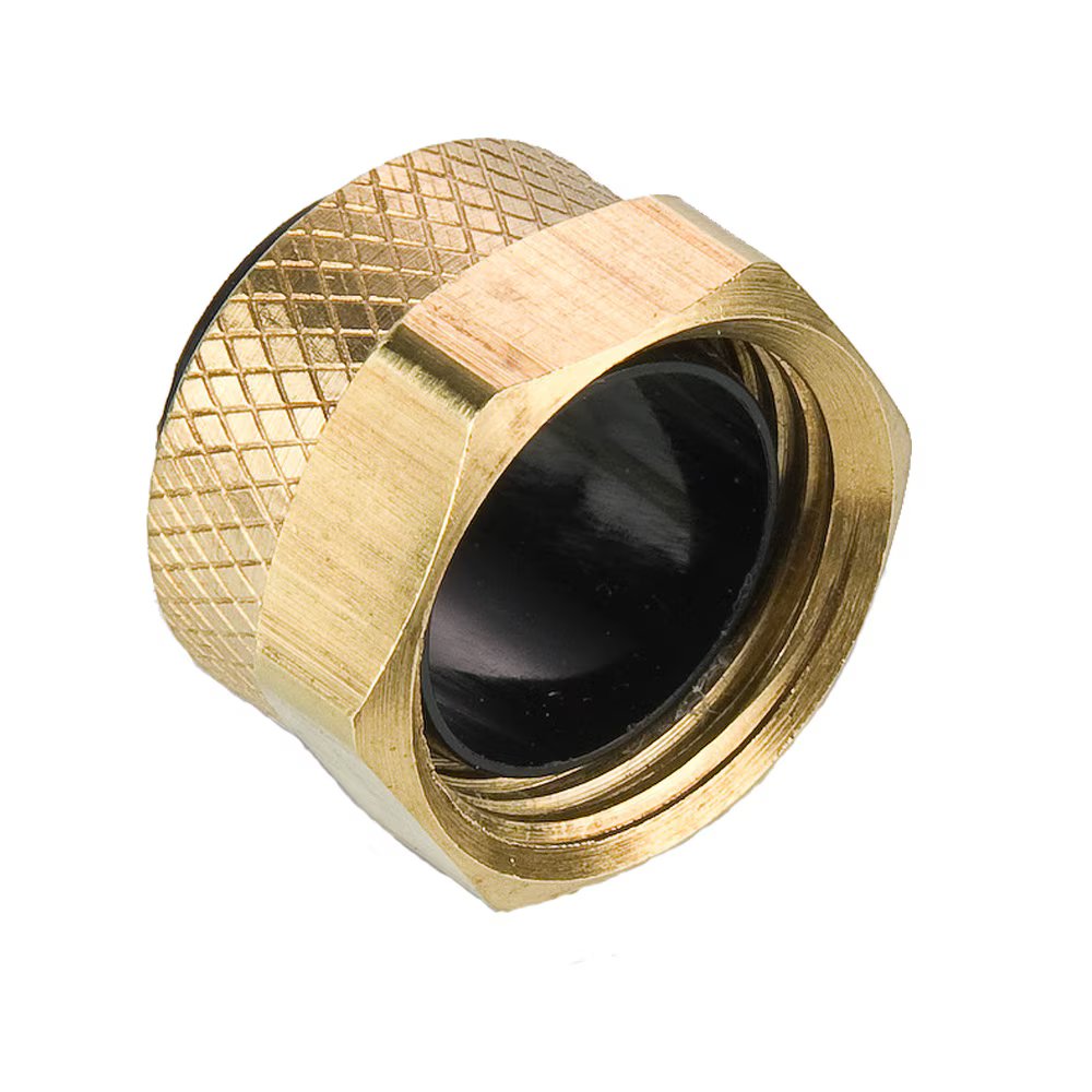 61P-8 by Parker | Poly-Tite Fittings | 1/2" Tube Size Nut x 11/16" Thread | 3/4" Hex | Straight | Brass | Pack of 10