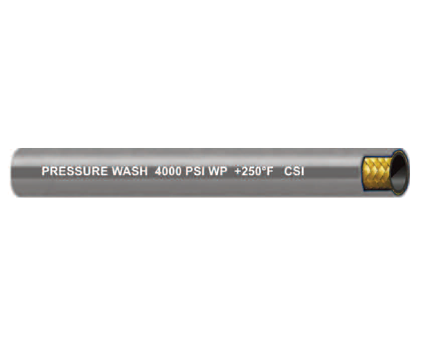 3/8" PW4000GRY by Couplamatic | One Wire Import Pressure Wash Hose | Thin Cover | Grey | 3/8" ID | 600ft