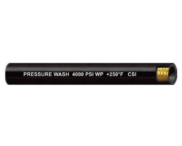 1/4" PW4000 by Couplamatic | One Wire Import Pressure Wash Hose | Thin Cover | Black | 1/4" ID | 600ft