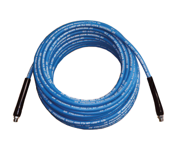 PW6650BLU by Couplamatic | Import Pressure Wash Hose Assembly | Thin Cover | 3/8" ID | 3/8" NPTF x 3/8" NPTF Swivel | 6000 PSI | Blue | 50ft