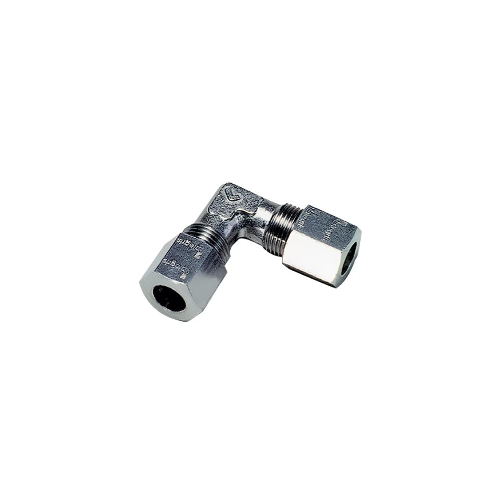 1802 08 00 by Parker | Legris Tube-to-Tube Fitting | 8 mm Tube Size x 8 mm Tube Size | 14 mm Hex | 90° Elbow | 316L Stainless Steel | Pack of 2