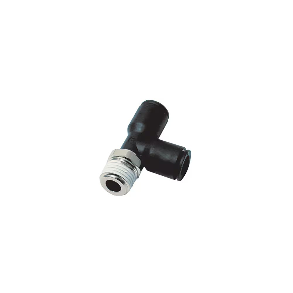 3103 06 10 by Parker | Legris Stud Fitting | 6 mm Push-to-Connect x 1/8" Male Swivel BSPT Thread | 10 mm Hex | Tee | Polymer | Pack of 10