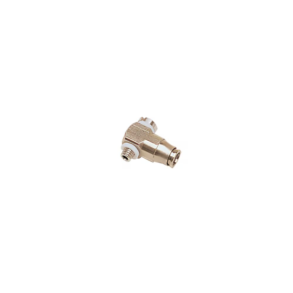 3218 03 19 by Parker | Legris Single Banjo | 3 mm Tube Size x M5x0.8 Male Metric Thread | 15 mm Length | Banjo | Nickel-Plated Brass | Pack of 10