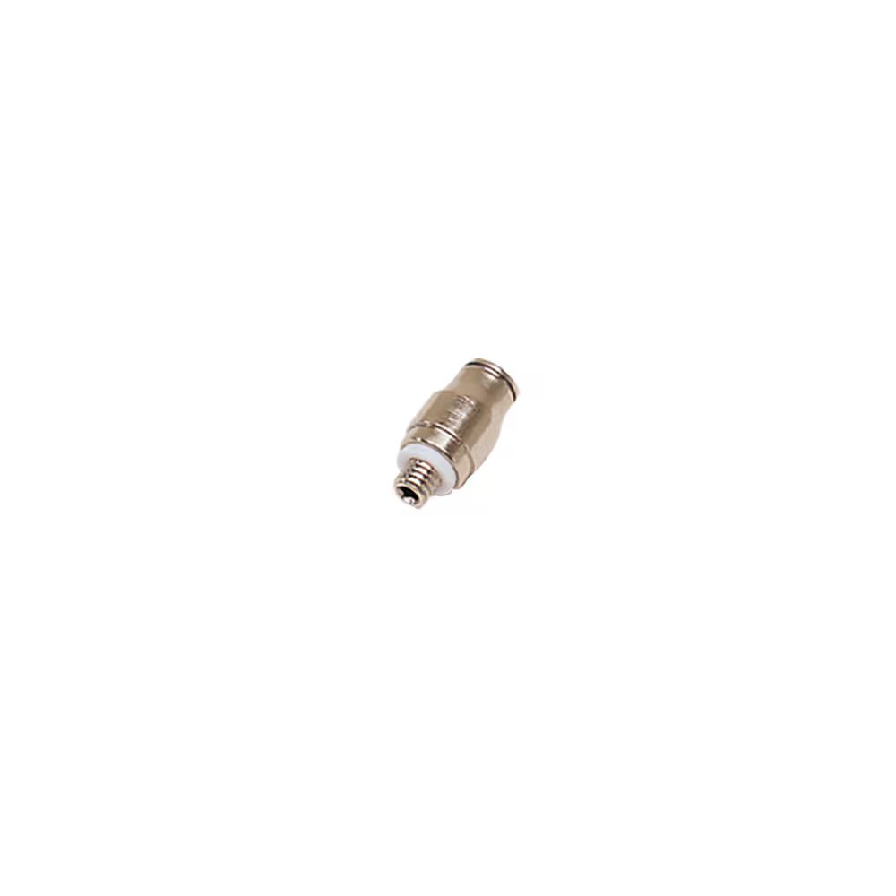 3281 03 19 by Parker | Legris Stud Fitting | 3 mm Tube Size x M5x0.8 Male Metric Thread | Straight | Nickel-Plated Brass | Pack of 10