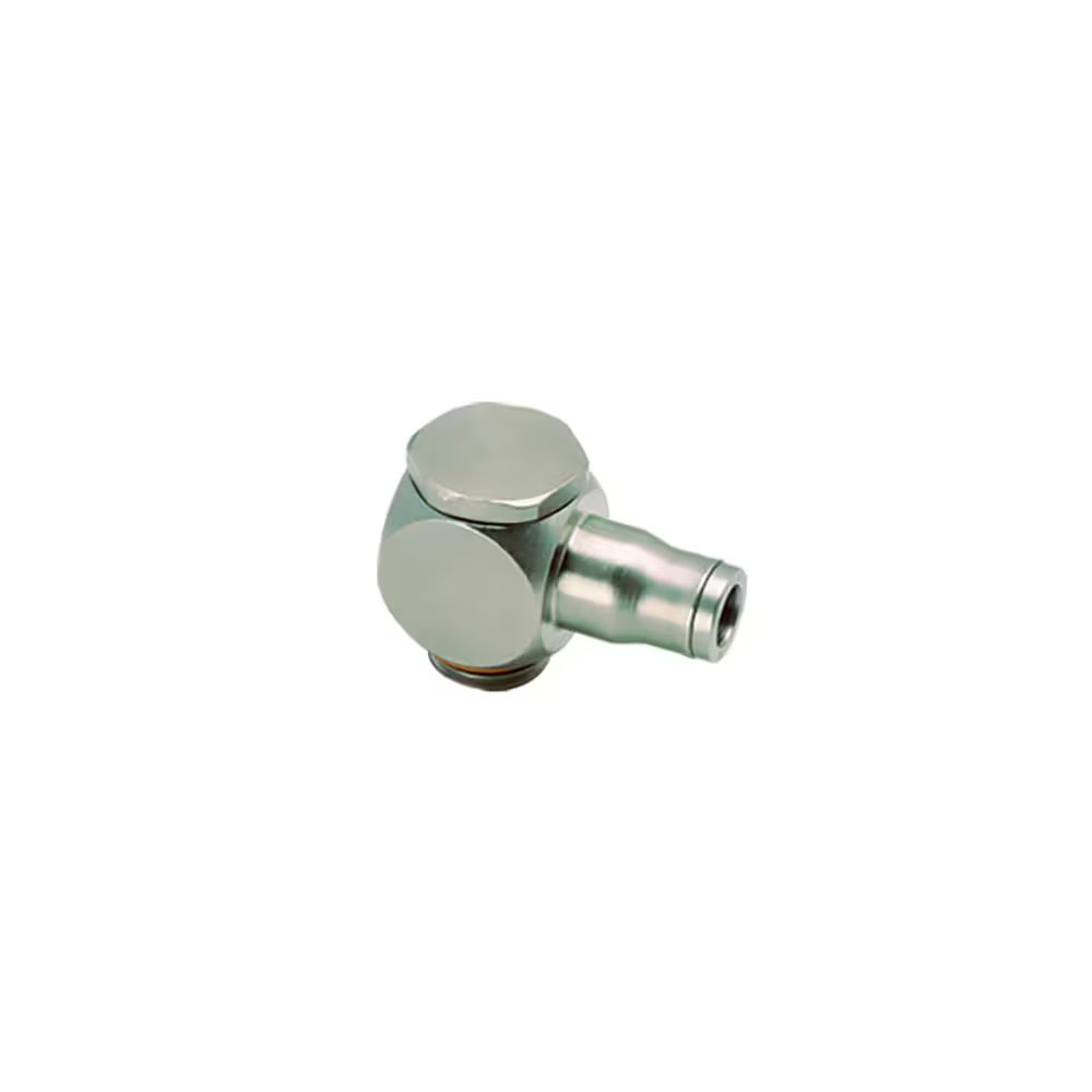 3618 06 10 by Parker | Legris Stud Fitting | 6mm Tube Size x 1/8" Male BSPP Thread | 31.5mm Length | Banjo | Nickel-Plated Brass | Pack of 10