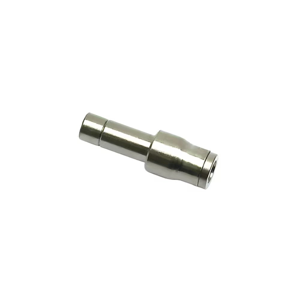 3666 08 12 by Parker | Legris Plug-In Reducer | 8 mm Tube Size x 12 mm Tube Size | 44 mm Length | Straight | Nickel-Plated Brass | Pack of 10