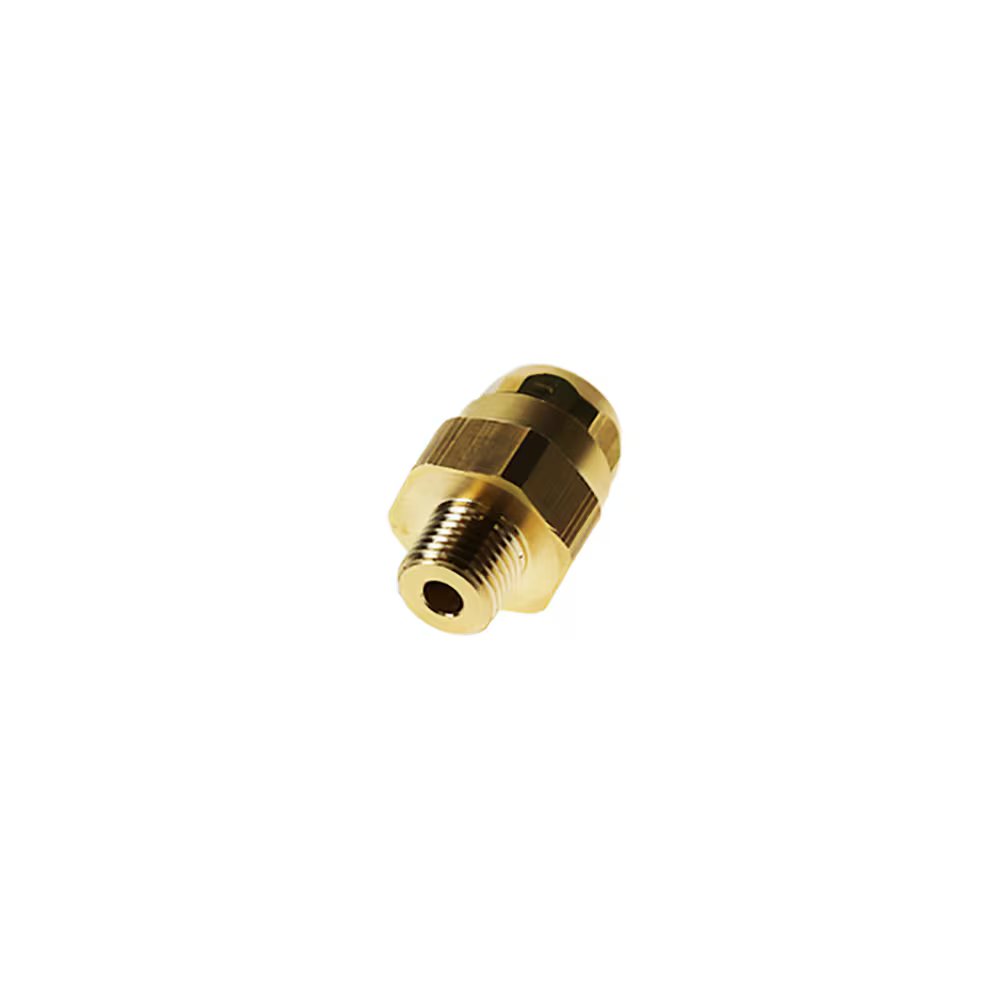 6101 04 60 by Parker | Legris Stud Fitting | 4 mm Tube Size x M10x1 Male M10 Metric Thread | 13 mm Hex | Straight | Brass | Pack of 10
