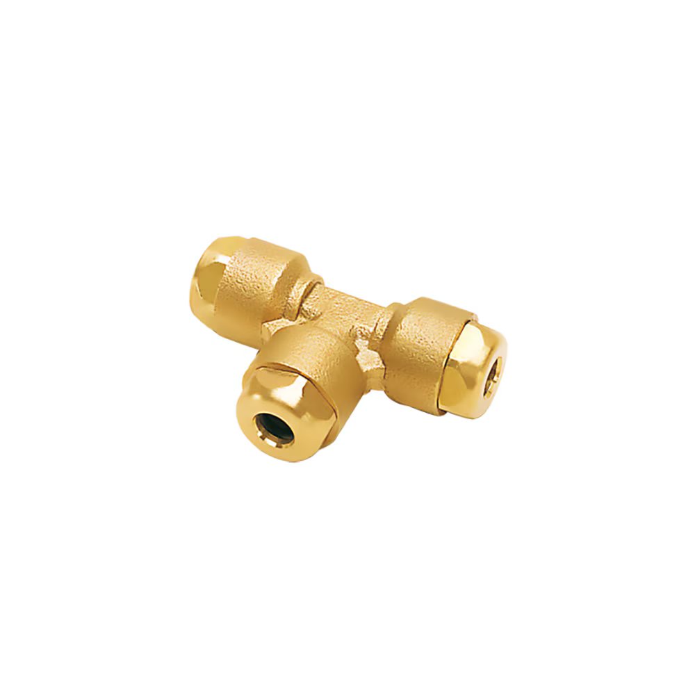 6104 04 00 by Parker | Legris Tube-to-Tube | 4 mm Tube Size | 40 mm Length | Tee | Brass | Pack of 10