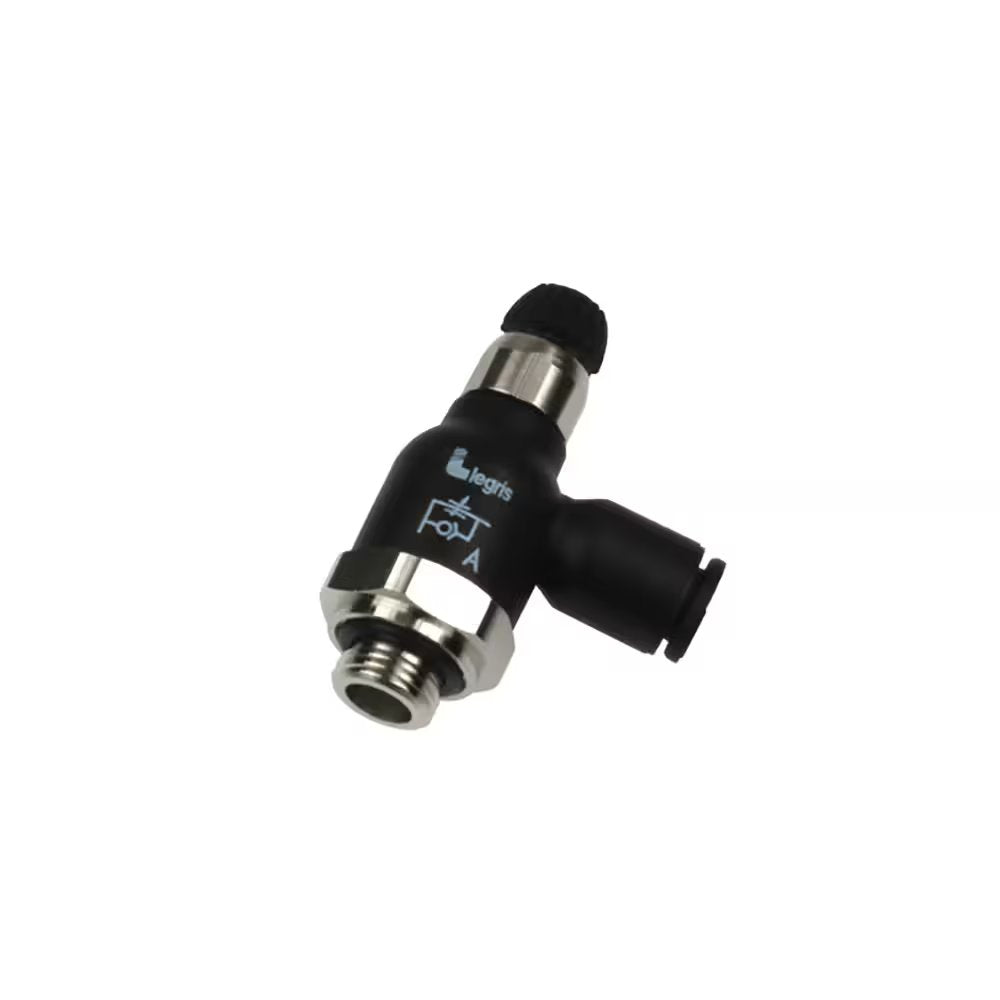 7060 12 21 by Parker | Legris Compact Flow Regulator | 12mm Tube Size x 1/2" Male BSPP Thread | 17mm Hex | 90° Elbow | Polymer | Pack of 5