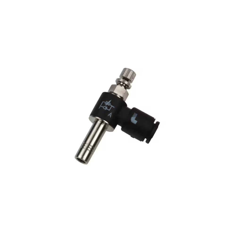 7631 04 00 by Parker | Legris Miniature Plug-In Flow Regulator | 4mm Tube Size | 43.30 Max Length | 90° Elbow | Polymer | Pack of 10