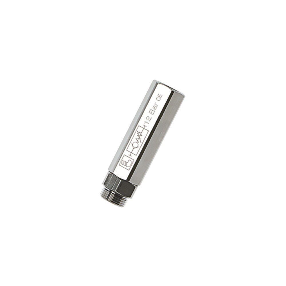7932 17 17 by Parker | Legris Adjustable Check Valve Exhaust | 3/8" Male/Female BSPP Thread | 77.5 m Length | Straight | Nickel-Plated Brass | Pack of 5