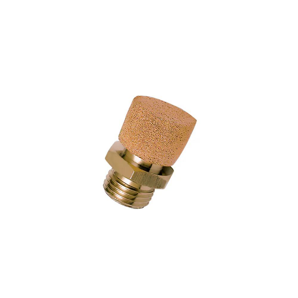 0672 00 13 by Parker | Legris Flow Control Silencer | 1/4" Male BSPP Thread | 28 mm Max Length | Brass | Pack of 10
