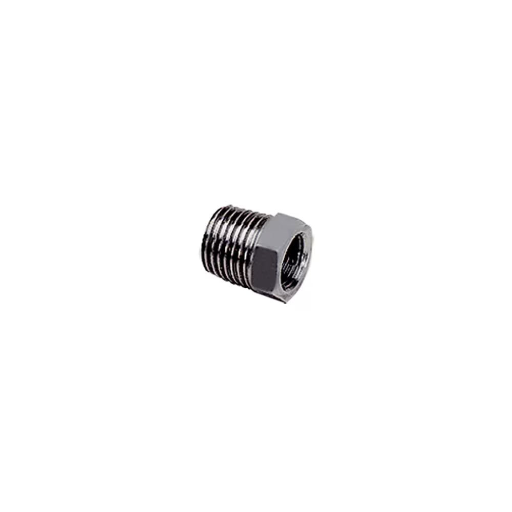 1863 17 13 by Parker | Legris Reducer | 3/8" Male BSPT Thread x 1/4" Female BSPP Thread | 17 mm Hex | 16.5 mm Length | Straight | 316L Stainless Steel | Pack of 2
