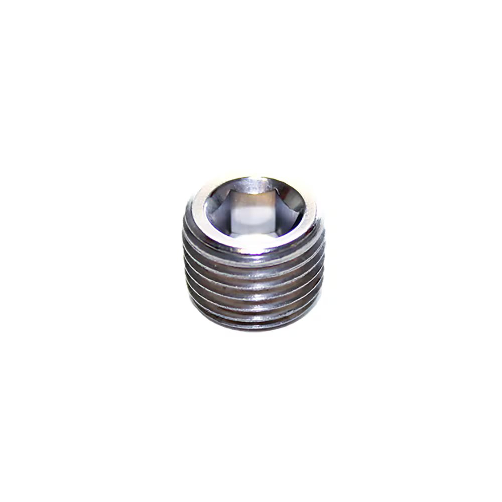 0285 10 00 by Parker | Legris Internal Hex Head Plug | 1/8" Male BSPT Thread | 5 mm Hex | 8 mm Length | 316L Stainless Steel | Pack of 10