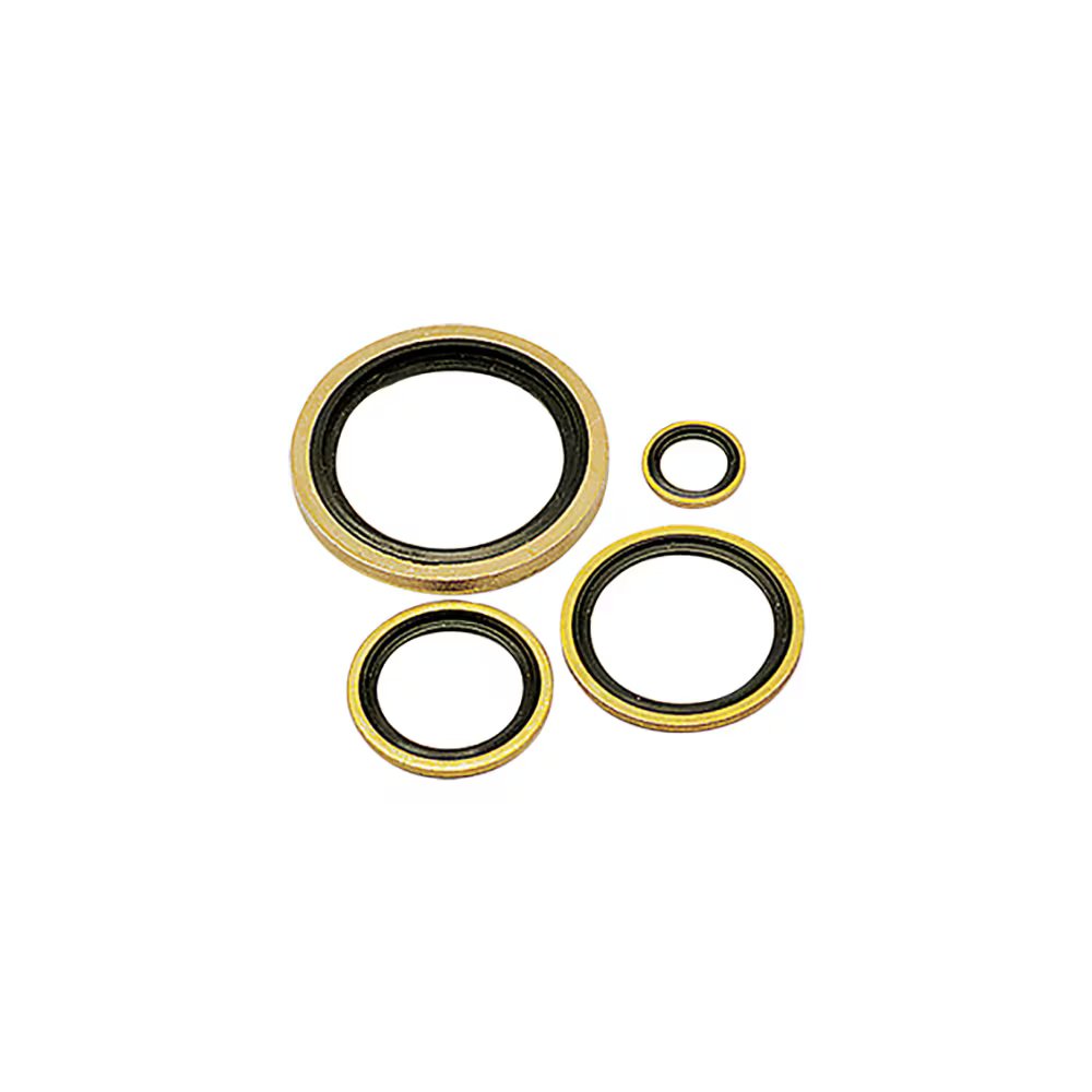 0139 10 00 by Parker | Legris Bi-Material Captive Sealing Washer | 1/8" Thread Size | 14 mm OD | Zinc-Plated Steel | Pack of 10
