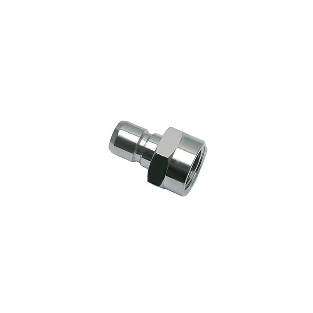0196 12 13 by Parker | Legris Plug Quick Disconnect | 1/4" Female BSPP Thread | 17 mm Hex | Straight | Nickel-Plated Brass | Pack of 10