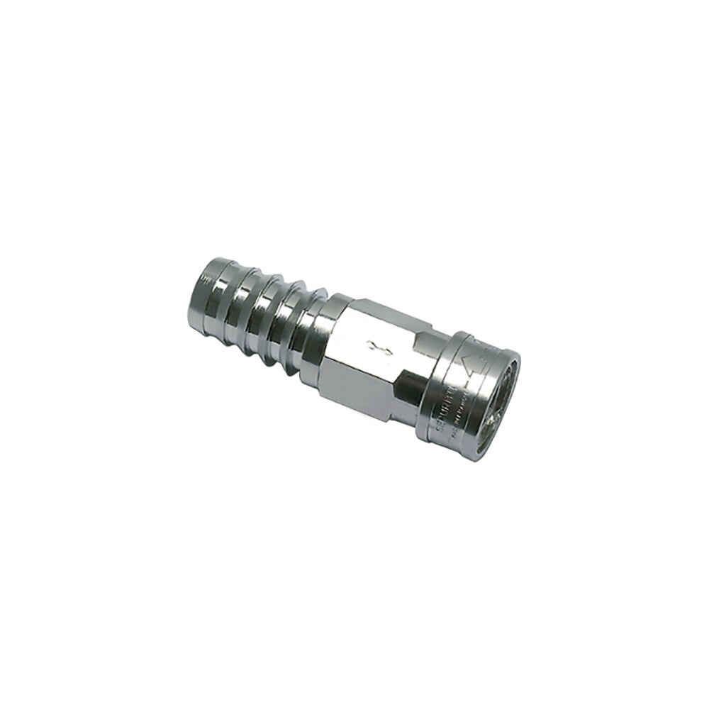 2511 12 12 by Parker | Legris Coupler Quick Disconnect | 12 mm Tube Size x 13.5 mm Hose Barb | 75 mm Length | Straight | Nickel-Plated Brass | Pack of 5