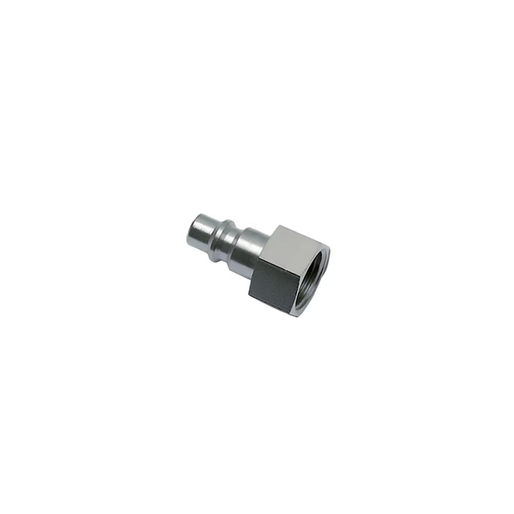 9086 23 13 by Parker | Legris Plug Quick Disconnect | 1/4" Female BSPP Thread | 17 mm Hex | 36 mm Length | Straight | Nickel-Plated Steel | Pack of 5