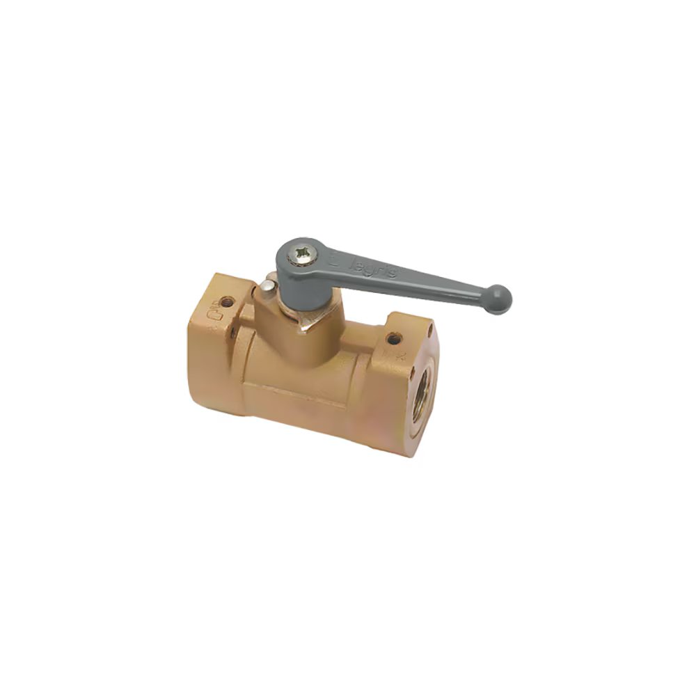 4402 07 13 by Parker | Legris In-Line High Pressure Ball Valve | 1/4" Female BSPP Thread | Straight | Brass | Pack of 5
