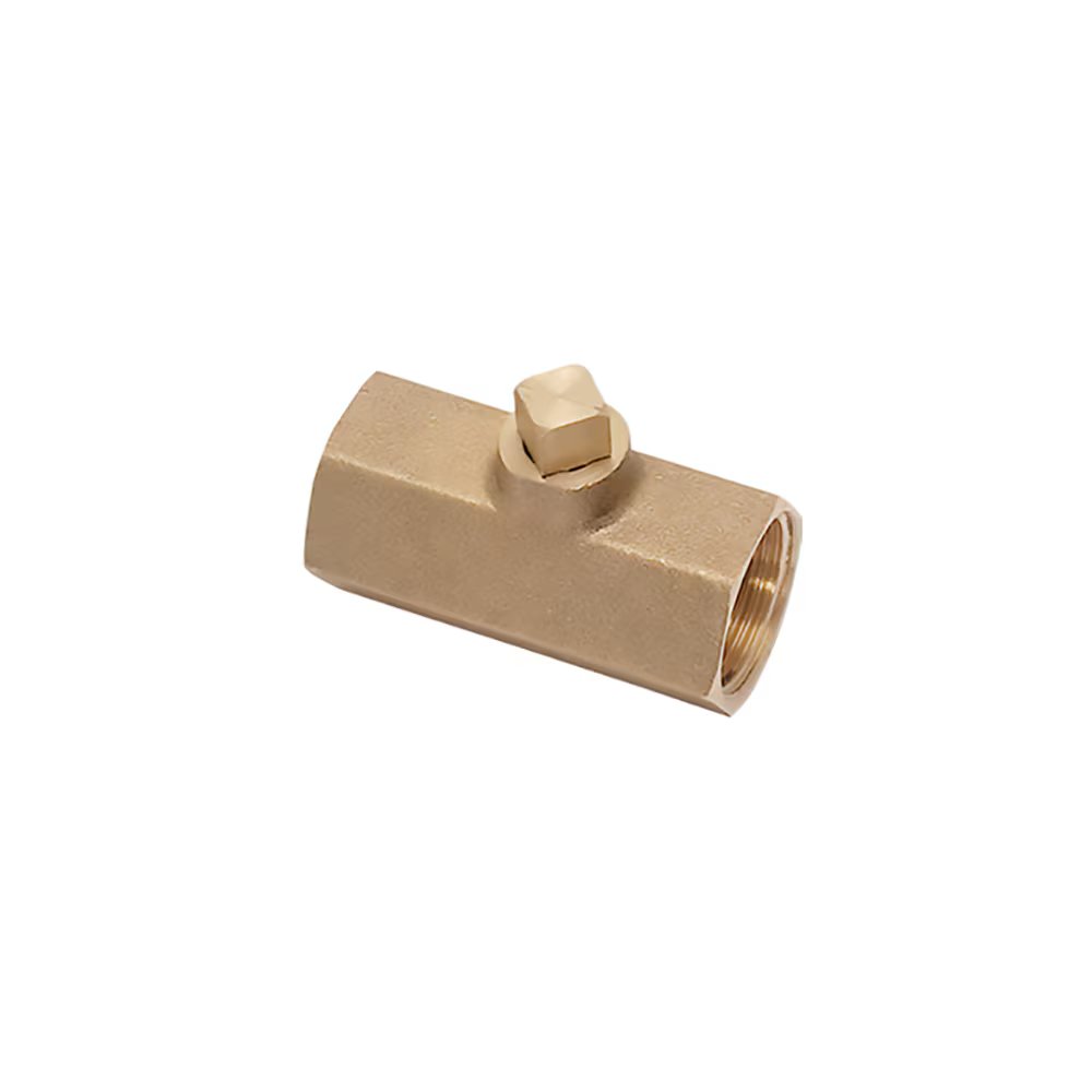 0497 07 17 by Parker | Legris Square Stem Ball Valve | 1/4" Female BSPP Thread | 22 mm Hex | Straight | Brass | Pack of 10