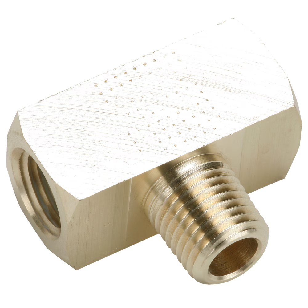 2224P-6 by Parker | 3/8in Female NPTF x 3/8in Male NPTF | 1.68" Length | Tee | Brass | Pack of 10