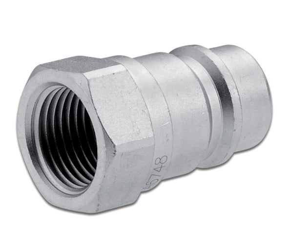 QAM-0606-FNPR ARGUS by Kuriyama | Hydraulic Quick Disconnect Coupling | QA-ISO-A | Poppet Standard ISO 7241 A | -06 ISO 7241 A x -06 Female NPTF | Plug | Galvanized Steel