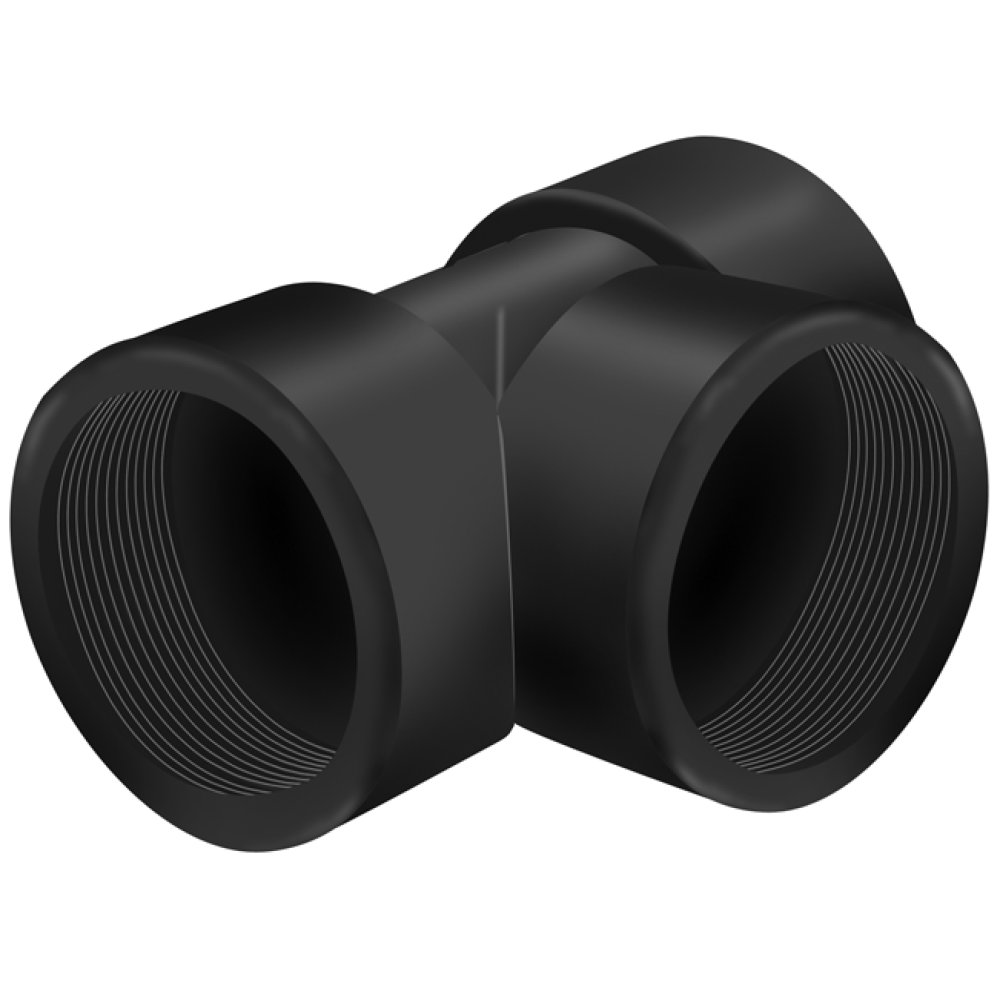85700200 (200 POLY TEE) by PT-Coupling | Tee Adapter | 2" Female NPT x 2" Female NPT x 2" Female NPT | Polypropylene