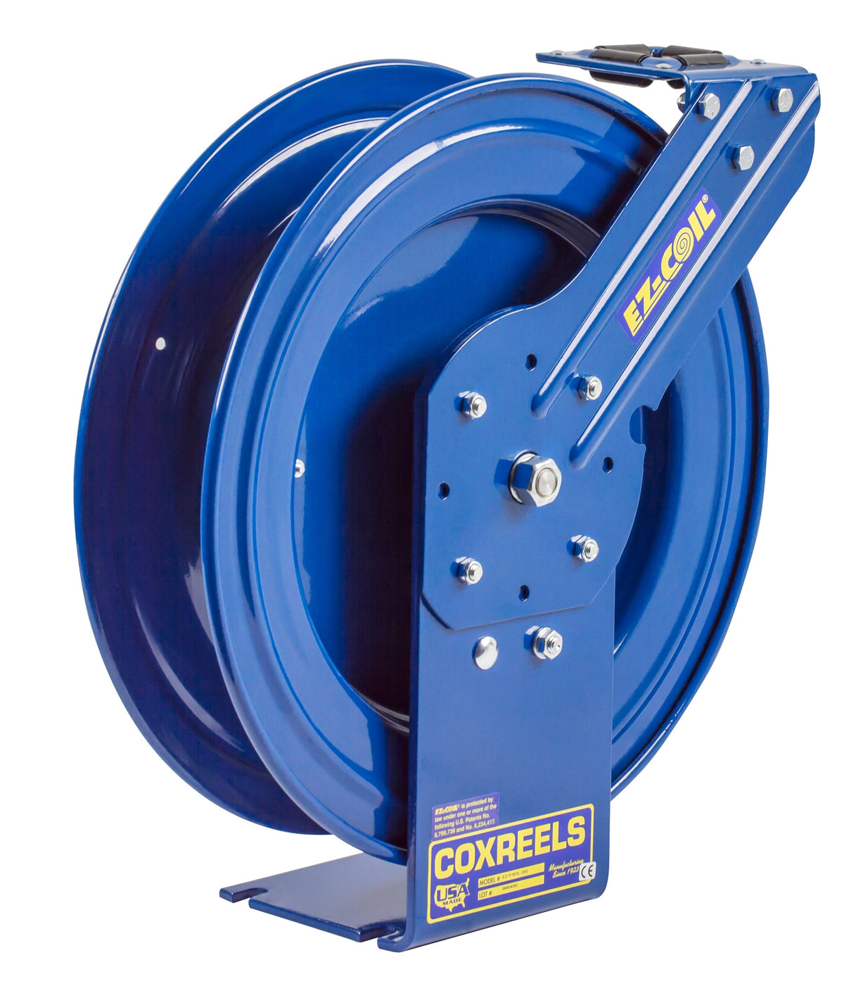 EZ-P-BLL-350 by Coxreels | P Pure Flow Series | 300 PSI EZ-Coil Safety Spring Driven Hose Reel for Breathing Air & Clean Fluids | 3/8" Hose ID, 3/8" FNPT Inlet | Steel | 50ft Capacity, Hose Not Included