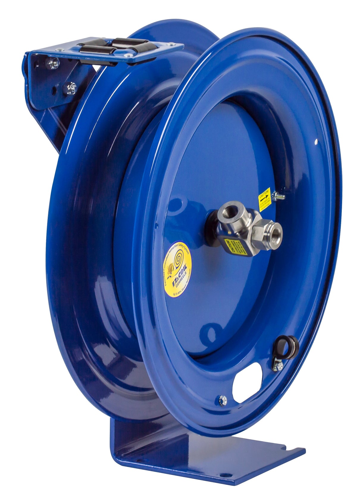 EZ-P-BHL-350 by Coxreels | P Pure Flow Series | 6,000 PSI EZ-Coil Safety Spring Driven Hose Reel for Breathing Air & Clean Fluids | 3/8" Hose ID, 3/8" FNPT Inlet | Steel | 50ft Capacity, Hose Not Included
