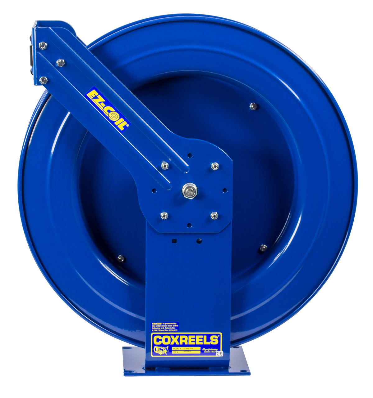 EZ-TBHL-3100 by Coxreels | T Pure Flow Series | 6,000 PSI EZ-Coil Safety Spring Driven Hose Reel for Breathing Air & Clean Fluids | 3/8" Hose ID, 3/8" FNPT Inlet | Steel | 100ft Capacity, Hose Not Included