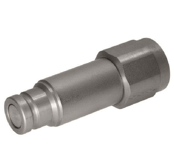 QC-CPFF12-M-12N by Couplamatic | Hydraulic Quick Coupler | CPFF Series | Connect Under Pressure Flat Face | 1/2" Body Size x 3/4-14 Female NPT | Plug | Zinc Nickel Plated