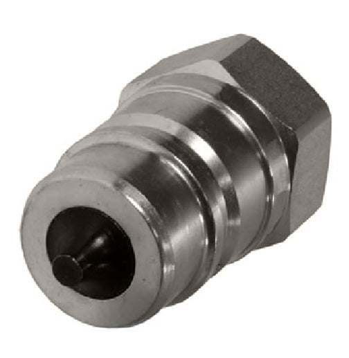 QC-ISOA06-M-04N by Couplamatic | Hydraulic Quick Coupler | ISO A Series | 1/4" Body Size x 1/4-18 Female NPT | Plug | Zinc Plated
