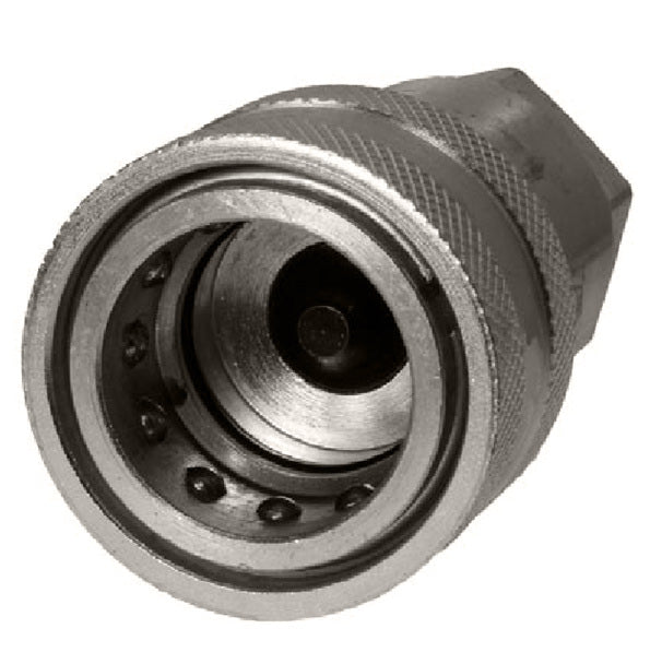QC-ISOA10-F-06N by Couplamatic | Hydraulic Quick Coupler | ISO A Series | 3/8" Body Size x 3/8-18 Female NPT | Socket | Zinc Plated